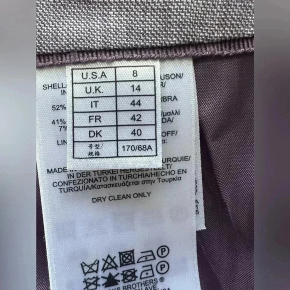 Brooks Brothers Loro Piana Linen Wool Silk blend Lavender pleated skirt 8 Italy‎ - Picture 10 of 14